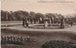 WESTON-SUPER-MARE - The Fountain, Clarence Park (Publisher - Unknown) Date - June 1915, Used - Weston-Super-Mare