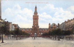 BELGIQUE - Anvers - Avenue Du Sud Avec La Gare - Carte Postale Ancienne - Antwerpen