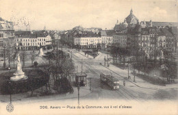 BELGIQUE - Anvers - Place De La Commune, Vue à Vol D'oiseau - Carte Postale Ancienne - Antwerpen