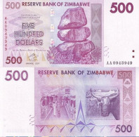 ZIMBABWE 500 Dollars 2007 P 70 UNC - Zimbabwe