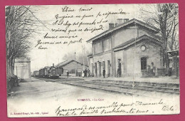 Nomexy (88) La Gare (train Locomotive) 2scans 1902 Dos Simple - Nomexy