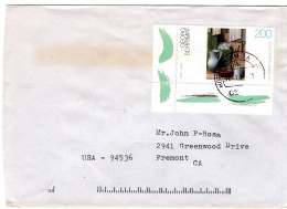 68557 - Bund - 1995 - 200Pfg Gemaelde EF A Bf HOFHEIM -> Fremont, CA (USA) - Storia Postale