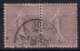 FRANCE 1903 - Canceled - YT 133 - Pair! - 1903-60 Semeuse Lignée