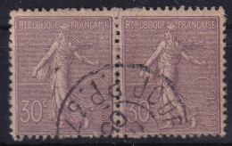 FRANCE 1903 - Canceled - YT 133 - Pair! - 1903-60 Säerin, Untergrund Schraffiert