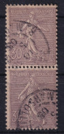 FRANCE 1903 - Canceled - YT 133 - Pair! - 1903-60 Semeuse Lignée