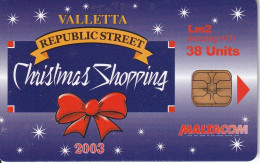 TARJETA DE MALTA DE CHRISTMAS SHOPPING 2003 - Malte