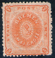 2 Grote Dunkelorange - Bremen Nr. 10 A - Postfrisch - Bremen