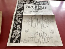 La Broderie Lyonnaise   Journal De Broderie Pour Trousseaux  Numéro  1248 - Sonstige & Ohne Zuordnung