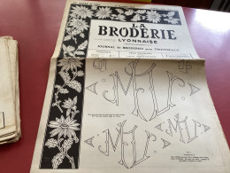 La Broderie Lyonnaise Journal De Broderie Pour Trousseaux Numéro 1125 - Sonstige & Ohne Zuordnung