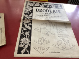 La Broderie Lyonnaise Journal De Broderie Pour Trousseaux Numéro 1136  1956 - Altri & Non Classificati