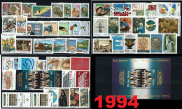 ● ITALIA 1994 ֍ ANNATA Quasi COMPLETA ** ● Quasi Al FACCIALE ● 57 Fb Con Tete-beche Venezia ● Cat. ? € ● Lotto 25A ● - Années Complètes