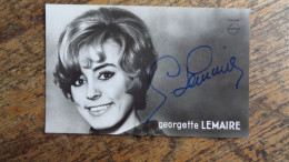 REF 633 : Autographe Original Georgette Lemaire - Cantantes Y Musicos