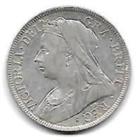 GRANDE- BRETAGNE  VICTORIA  Half CROWN 1898 ARGENT  TTB+ - Sonstige & Ohne Zuordnung