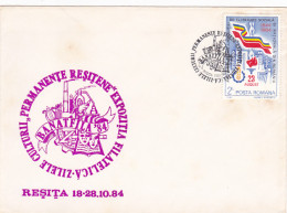 RESITA PHILATELIC EXHIBITION, SPECIAL COVER, 1984, ROMANIA - Briefe U. Dokumente