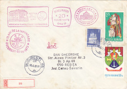 ROMANIAN PHILATELISTS ASSOCIATION POSTMARK ON REGISTERED COVER, FINE STAMPS 1985, ROMANIA - Cartas & Documentos