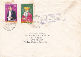 NICOLAE TITULESCU, KING ALEXANDER THE GOOD STAMPS ON COVER, BALTATESTI SPA VILLAGE POSTMARK, 1985, ROMANIA - Covers & Documents