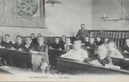 CPA- Ècoles - Une Classe  Garçons D' École Primaire, Et (Maitre ) 1908 - Ecoles