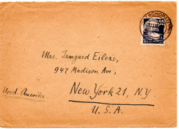 68581 - DDR - 1949 - 50Pfg Marx EF A Bf ZSCHOPAU -> New York, NY (USA) - Covers & Documents