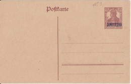 1920 - DANZIG - CARTE ENTIER GERMANIA NEUVE - Postal  Stationery