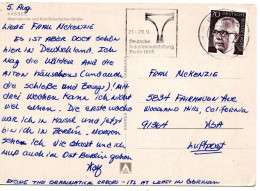 68590 - Bund - 1974 - 70Pfg Heinemann EF A LpAnsKte BERLIN - ... INDUSTRIEAUSSTELLUNG ... -> Woodland Hills, CA (USA) - Lettres & Documents