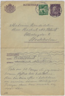 SWEDEN - 1933 Letter-Card Mi.K26.IV (p.12) Uprated Facit F143Aa From GÖTEBORG To STOCKHOLM - Storia Postale