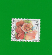 SLOVAKIA REPUBLIC 2003 Gestempelt°Used/Bedarf  MiNr. 446 "GRUSSMARKE # Rosen" - Used Stamps
