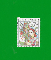 SLOVAKIA REPUBLIC 2003 Gestempelt°Used/Bedarf  MiNr. 447 "OSTERN # Frau Mit Tracht" - Usati