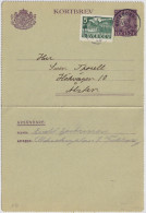 SWEDEN - 1935 Letter-Card Mi.K26.IV (p.11-1/2) Uprated Facit F240A From GÖTEBORG To ÅLSTEN - Storia Postale