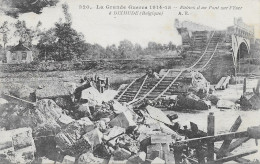 CPA- Belgique - LA GRANDE GUERRE 1914 -15 - RUINES D ' UN PONT SUR L ' YSER A DIXMUDE - BELLE CARTE - - Diksmuide
