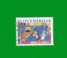 SLOVAKIA REPUBLIC 2004 Gestempelt°Used/Bedarf  MiNr. 496 "WEIHNACHTEN  #  HEILIGE FAMILIE" - Usati