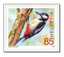 Switzerland 2018 (2018) Vögel, Bird, Buntspecht, Pic épeiche,  Great Spotted Woodpecker (Dendrocopos Major) MNH ** - Ungebraucht