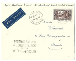 !!! PA ALGÉRIE-TUNISIE, PREMIER SERVICE AÉRIEN PAR AIR AFRIQUE DE 1937 - Airmail