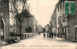 Serrières-de-Briord Canton Lhuis Rue De La République Ain 01470 Cpa Voyagée En 1914 En B.Etat - Non Classés