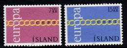 EUROPA :  Islande Yvert 404 - 405  Neuf XX - 1971