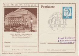 BRD - 1965 - CARTE ENTIER ILLUSTREE OBLITERATION COMMEMORATIVE VISITE REINE ELISABETH II à  MÜNCHEN - Cartoline Illustrate - Usati