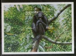 Maldives 1996 Chimpanzee Monkey Wildlife Animals Sc 2196 M/s MNH # 5995 - Chimpanzees