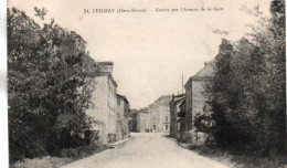 CERIZAY ENTREE PAR L'AVENUE DE LA GARE 1924 TBE - Cerizay