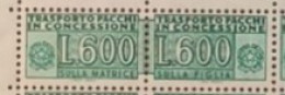 ITALIA 1976 PACCHI IN CONCESSIONE FIL. STELLE LIRE 600 - Consigned Parcels