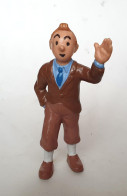 FIGURINE TINTIN  BULLY 1990 TINTIN CHEMISE BLEUE CRAVATE BLEUE (4) - Tintin