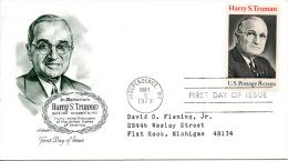 USA. N°992 Sur Enveloppe 1er Jour (FDC) De 1973. Harry Truman. - 1971-1980