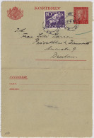 SWEDEN - 1936 Railway Datestamp "PKP.37C" (LUDVIKA-SOCKHOLM) On Letter-Card Mi.K27.IIVc Uprated Facit F247C To BRESLAU - Cartas & Documentos