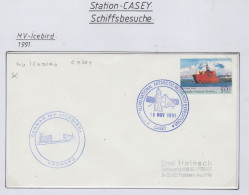 AAT  Ship Visit MV Icebird  Ca Casey 18 NOV 1991 (CS159) - Cartas & Documentos