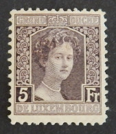 LUXEMBOURG YT 109 NEUF*MH "GRANDE DUCHESSE MARIE ADELAIDE" ANNÉES 1914/1920 - 1914-24 Marie-Adélaïde