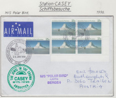 AAT  Ship Visit MS Polar Bird   Ca Casey 16  JAN 1996  (CS160) - Brieven En Documenten