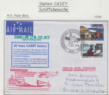 AAT  Ship Visit MS Polar Bird  30y Casey Station Ca Casey 12 OCT 1998  (CS160B) - Lettres & Documents