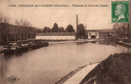 Venarey-les-Laumes - Filature Et Port Du Canal Avec Péniche - Venarey Les Laumes