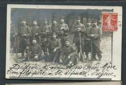 Trombinoscope Militaire , Cpa Envoyé De Paris En 1909 , N° 54 SUR LES COLS    -  Hao 20052 - Casernes