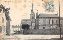 Saint Chéron          91            Rue Et Eglise Vues De La Route De Baville      (voir Scan) - Saint Cheron