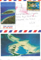 LETTRE. 1987. POLYNESIE. PUNA'AUIA. ILE TAHITI. POUR USA. NOT DELIVERABLE. PEINTURE C. DE DINECHIN - Briefe U. Dokumente