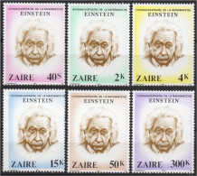ZAIRE 1979 - 6v - MNH - Einstein Nobel Physics - Mathematics - Nuclear - Atoms Physik - Mathematik Atome - Albert Einstein